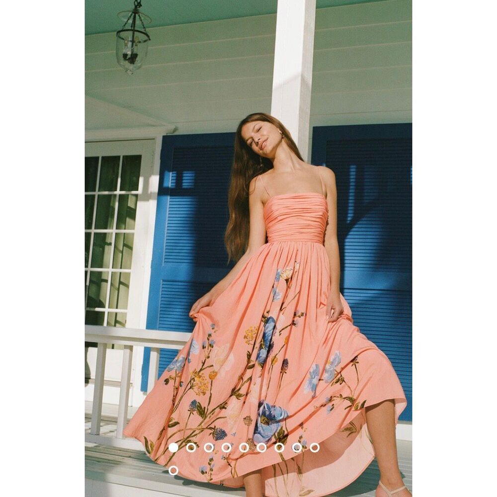 Anthropologie The Lorelei Ruched-Bodice Midi Dress Size XL